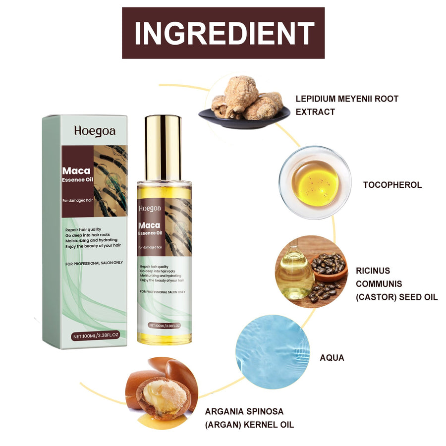 Maca Essence Hair Oil for Dry, Smooth, Shiny-Looking Hair