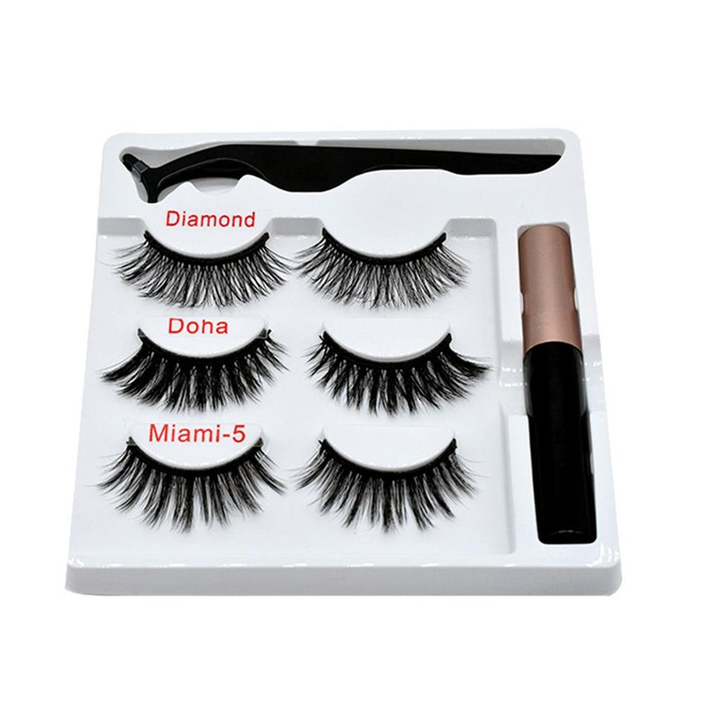 Magnetic False Eyelashes Set for Easy Glue-Free Glam