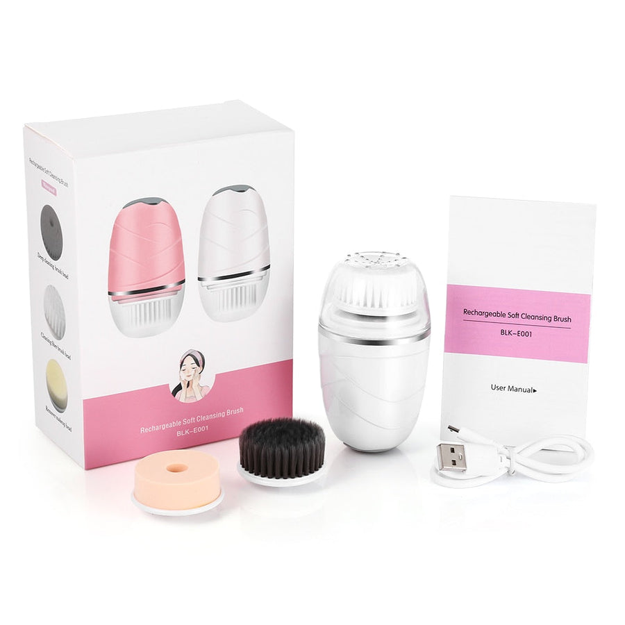 3-in-1 Facial Cleansing Brush for Gentle Deep Cleaning