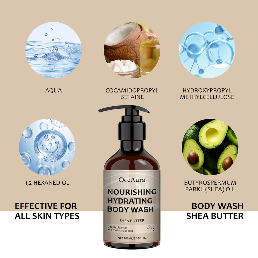 Shea Butter Body Wash for Deep Hydration & Glow