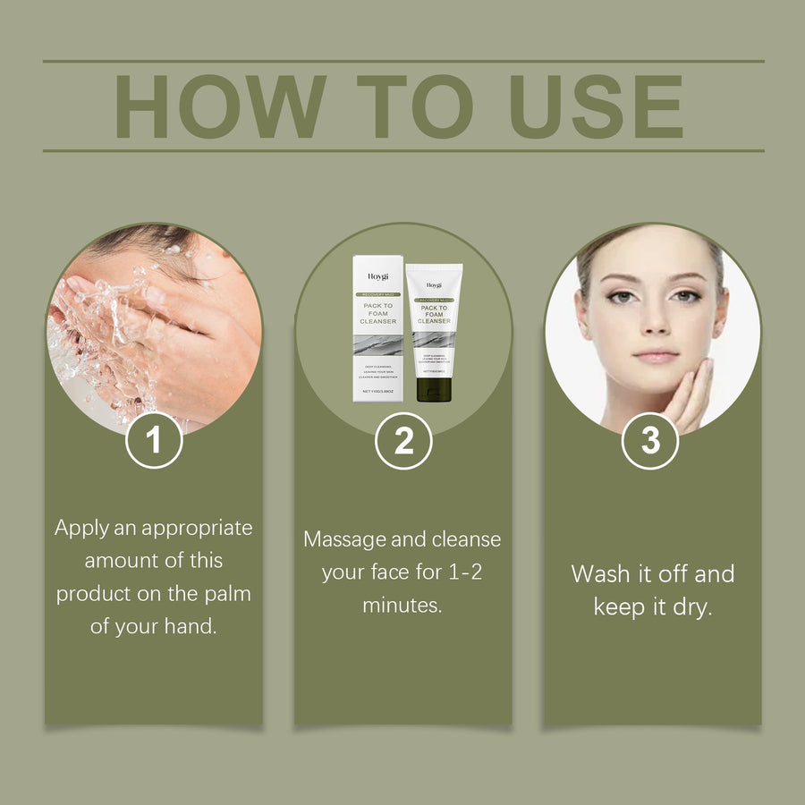 Hoygi Mud Mask Cleanser That Foams for Deep Pores