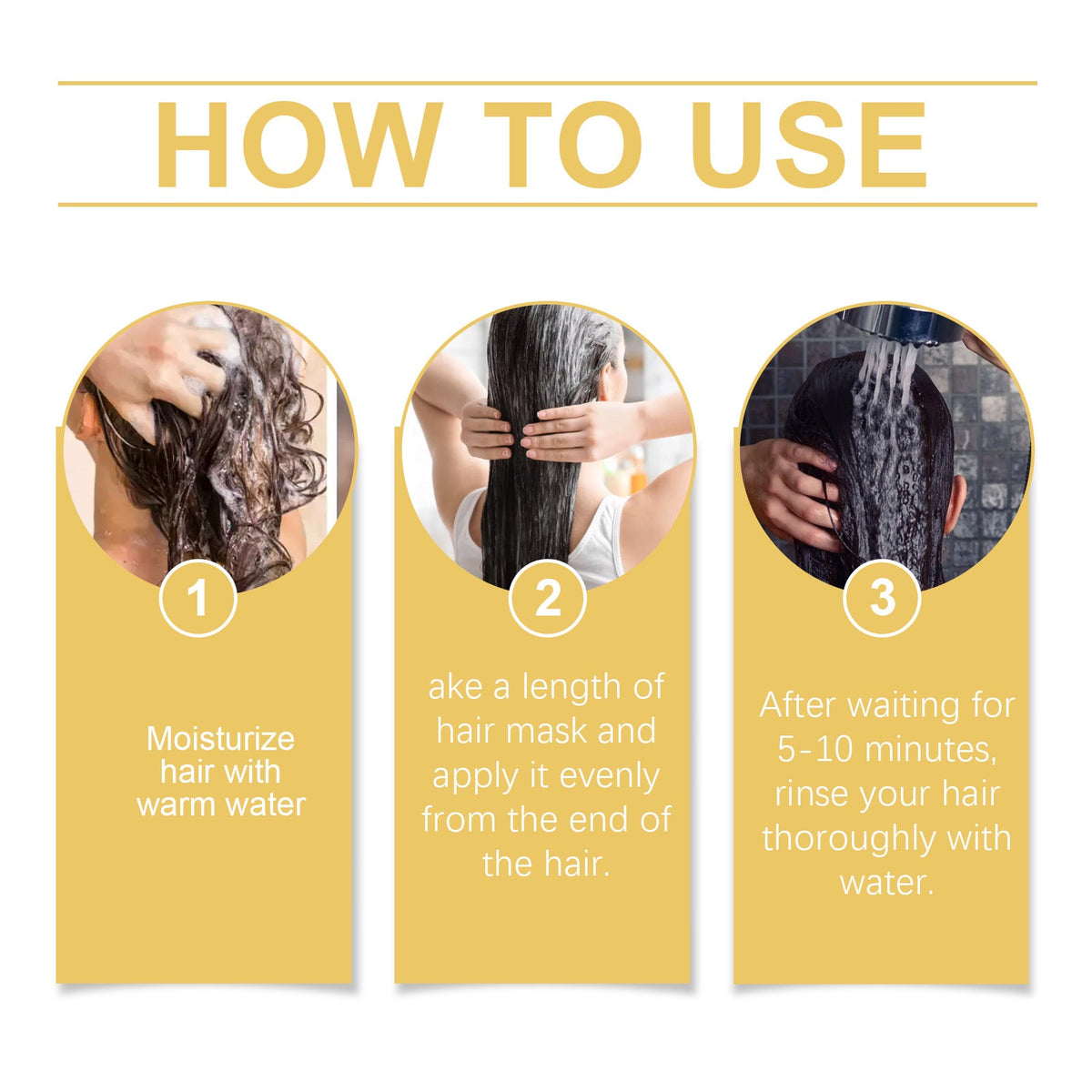 Collagen Hair Mask for Dry, Frizzy, Damaged Hair Repair