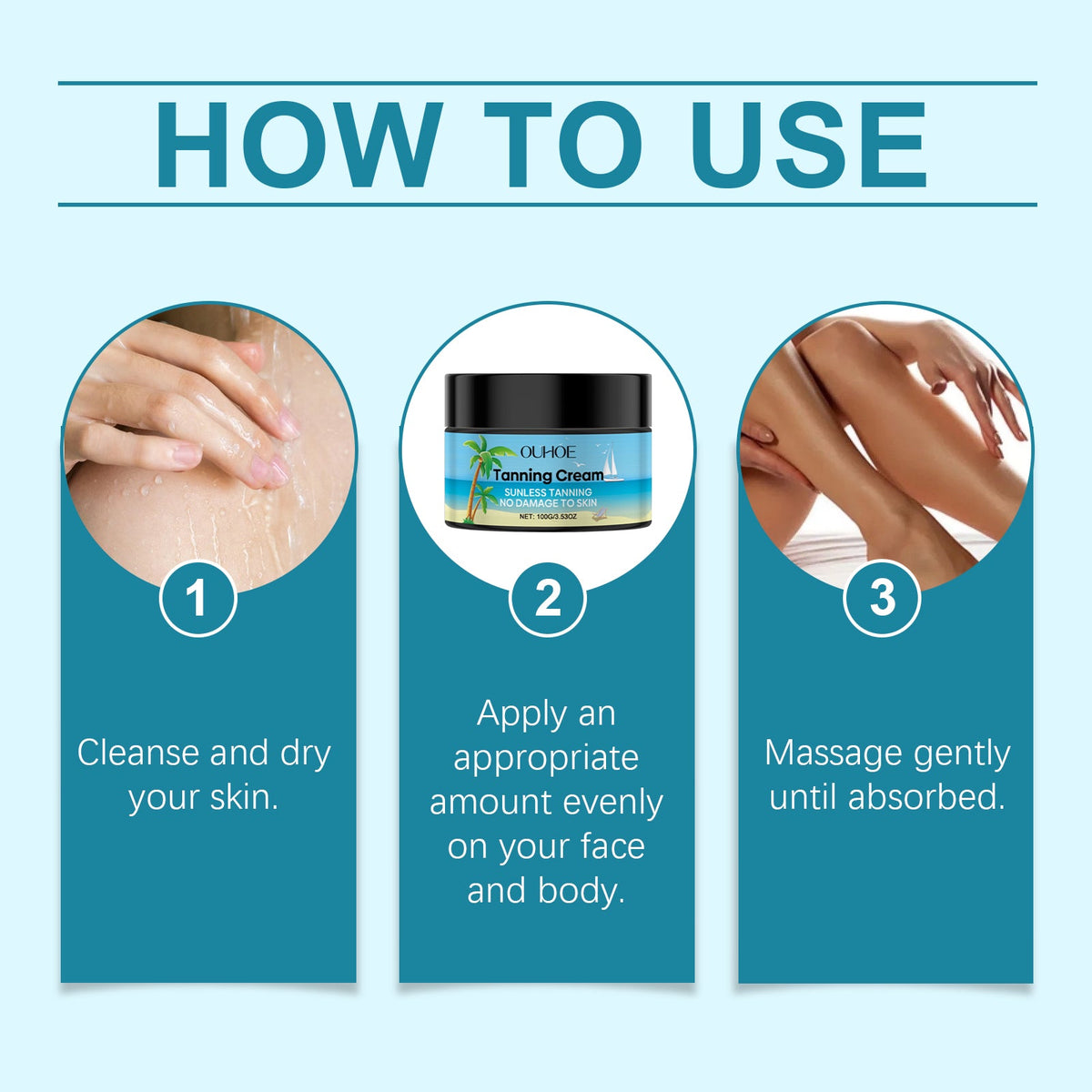 Self-Tanning Cream — Natural Bronze Glow, No Sun Damage