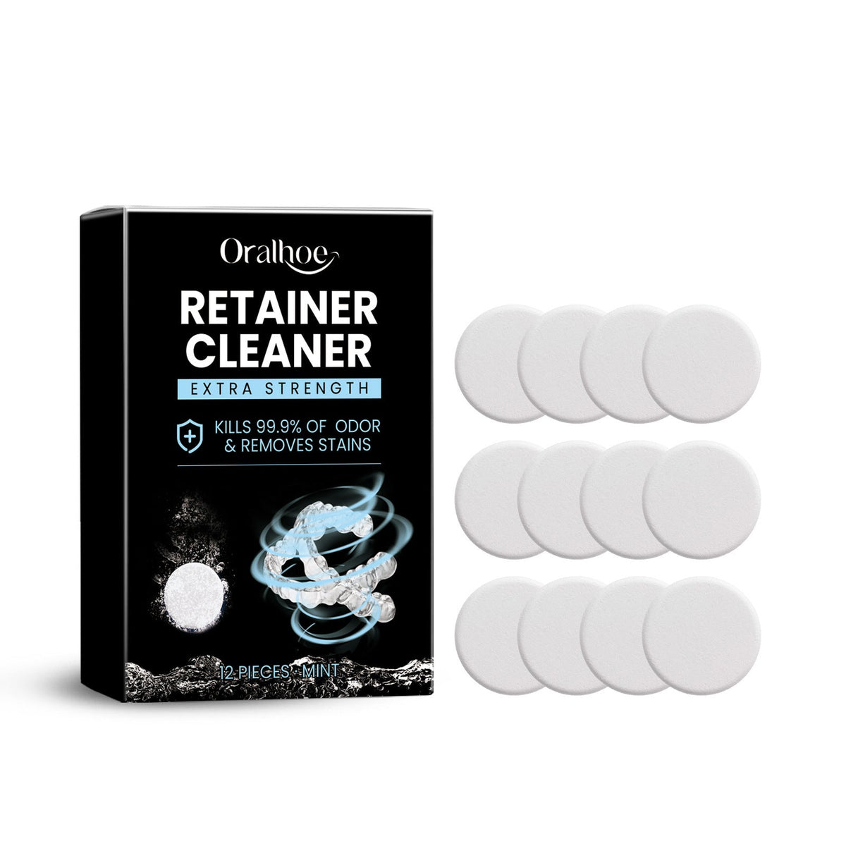 Retainer and Denture Cleaner — Kills 99.9% Odor & Stains