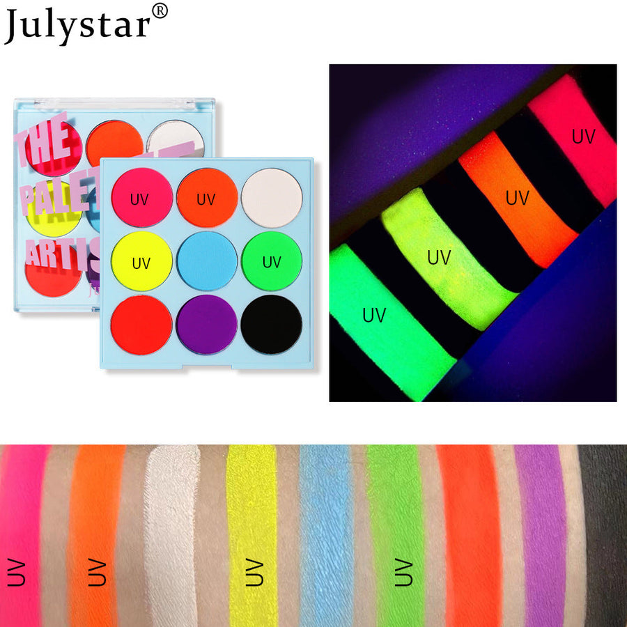 Fluorescent Eyeshadow Palette for Bold Neon Looks