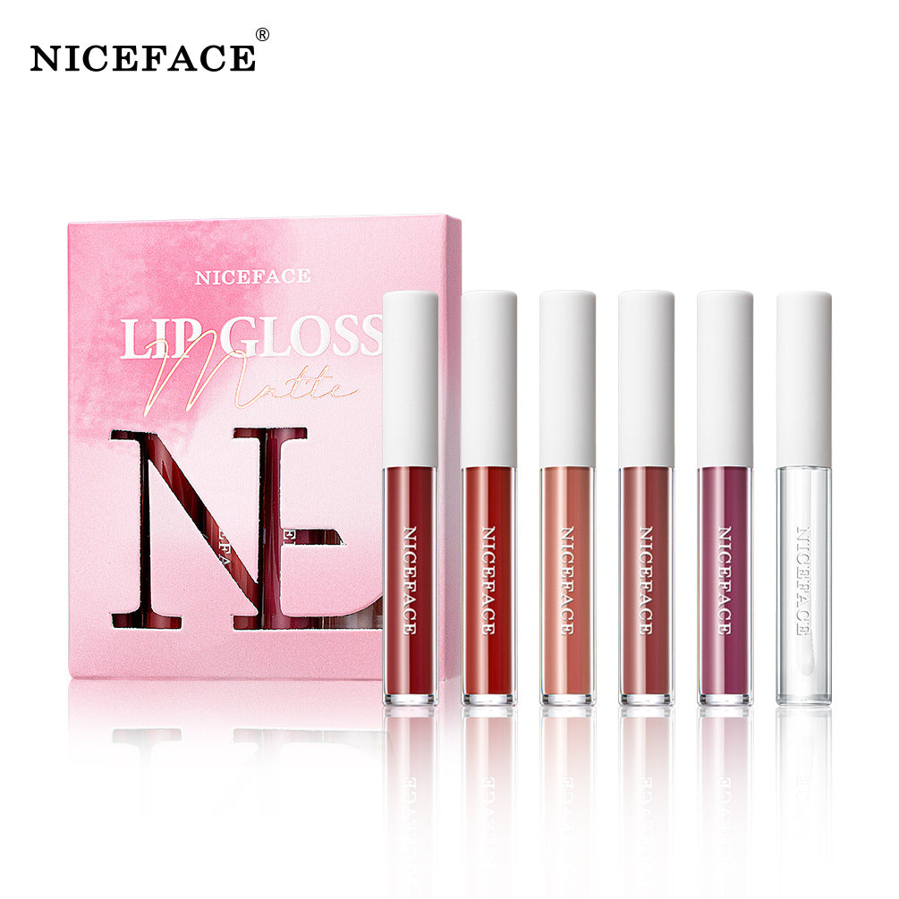 Matte Lip Gloss Set, 6 Shades for Polished Lip Looks