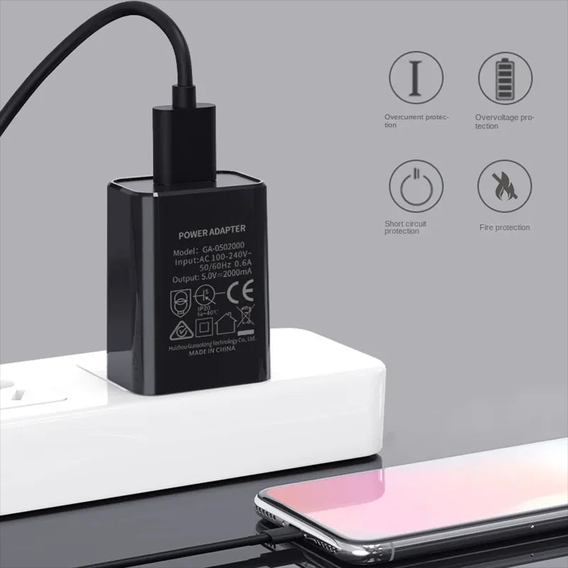 SAA USB Wall Charger — 5V/2A Fast Charging Adapter (AU Plug)