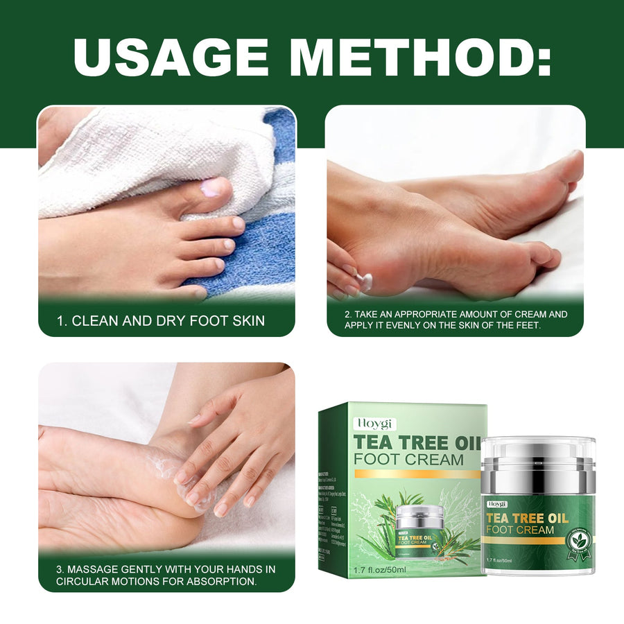 Tea Tree Foot Cream for Softer, Smoother Cracked Heels