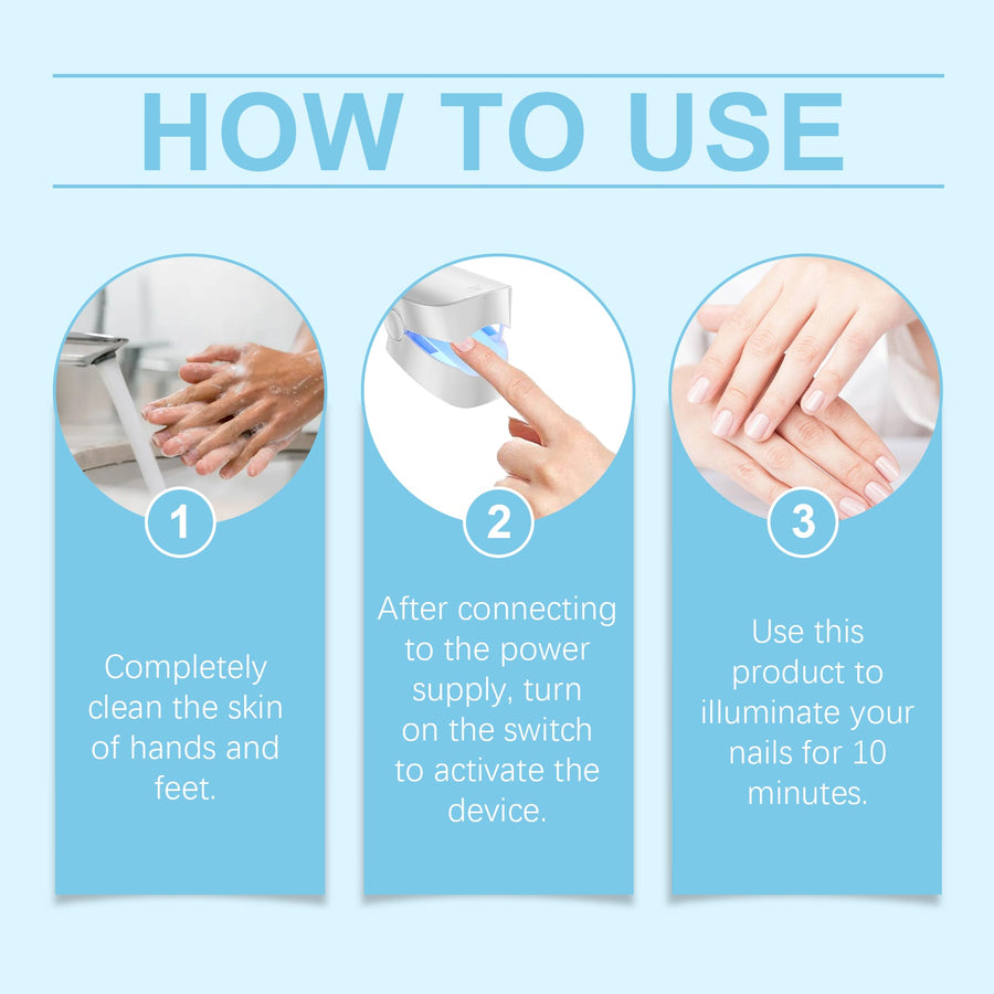 Blue Light Nail Care Device for Healthier-Looking Nails