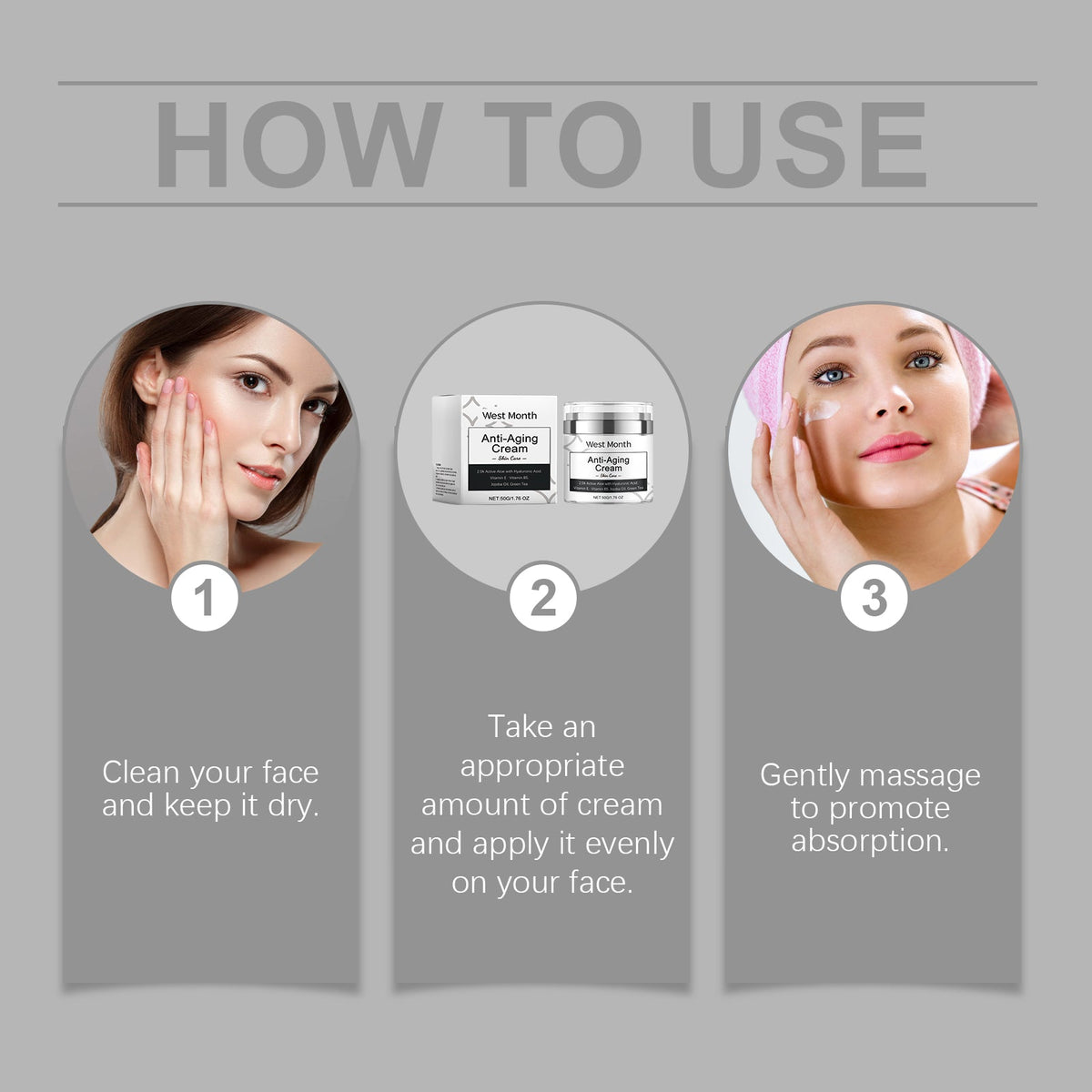 Anti-Aging Face Cream with Hyaluronic Acid & Vitamin E