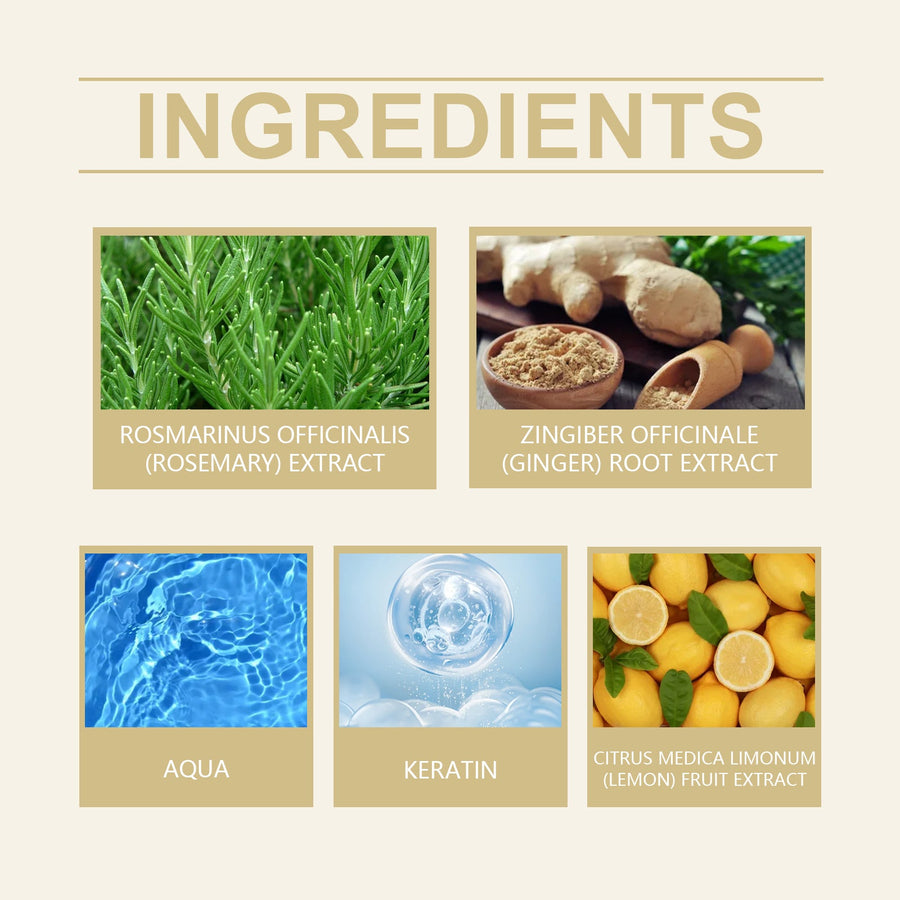 Rosemary Ginger Shampoo for Dry, Strong-Looking Hair