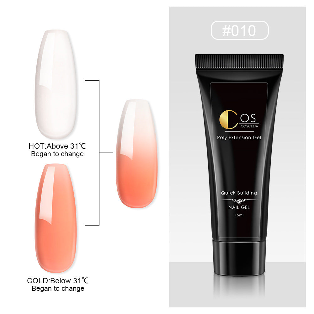 Quick-Building Poly Extension Gel — Heat-Activated Ombre