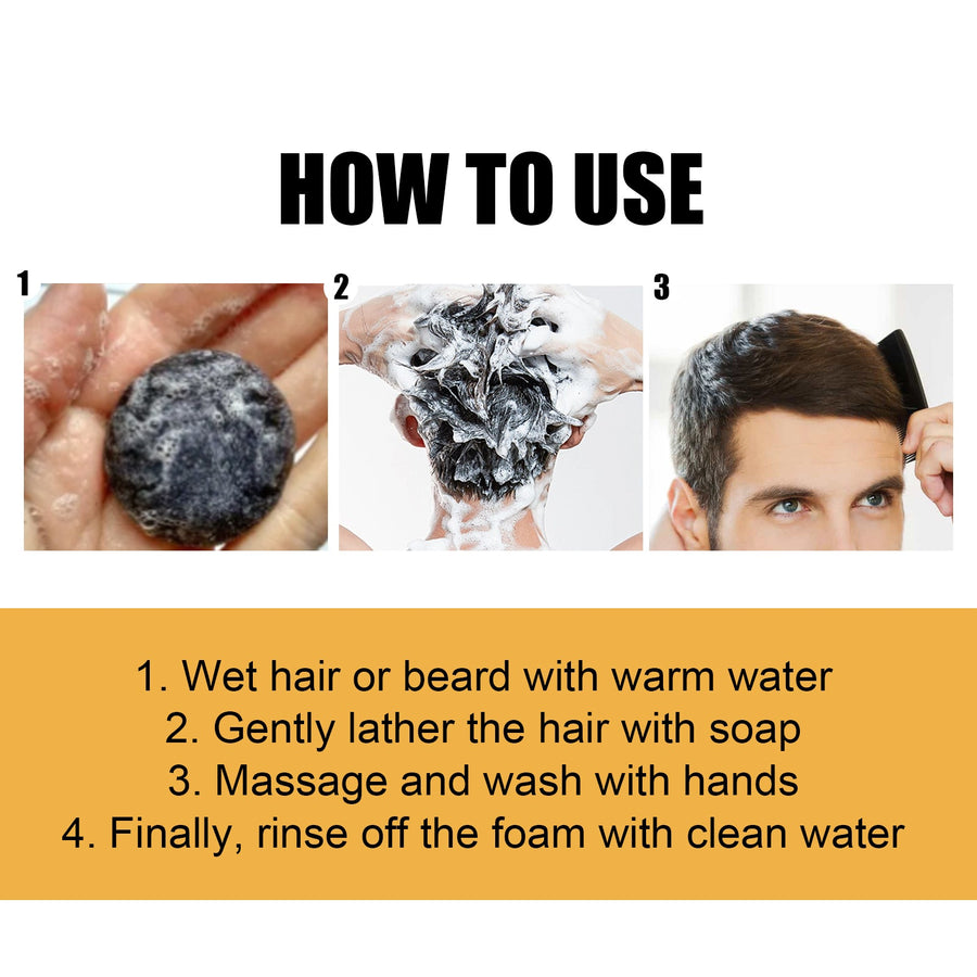Black Shampoo Bar for Darker-Looking Gray Coverage