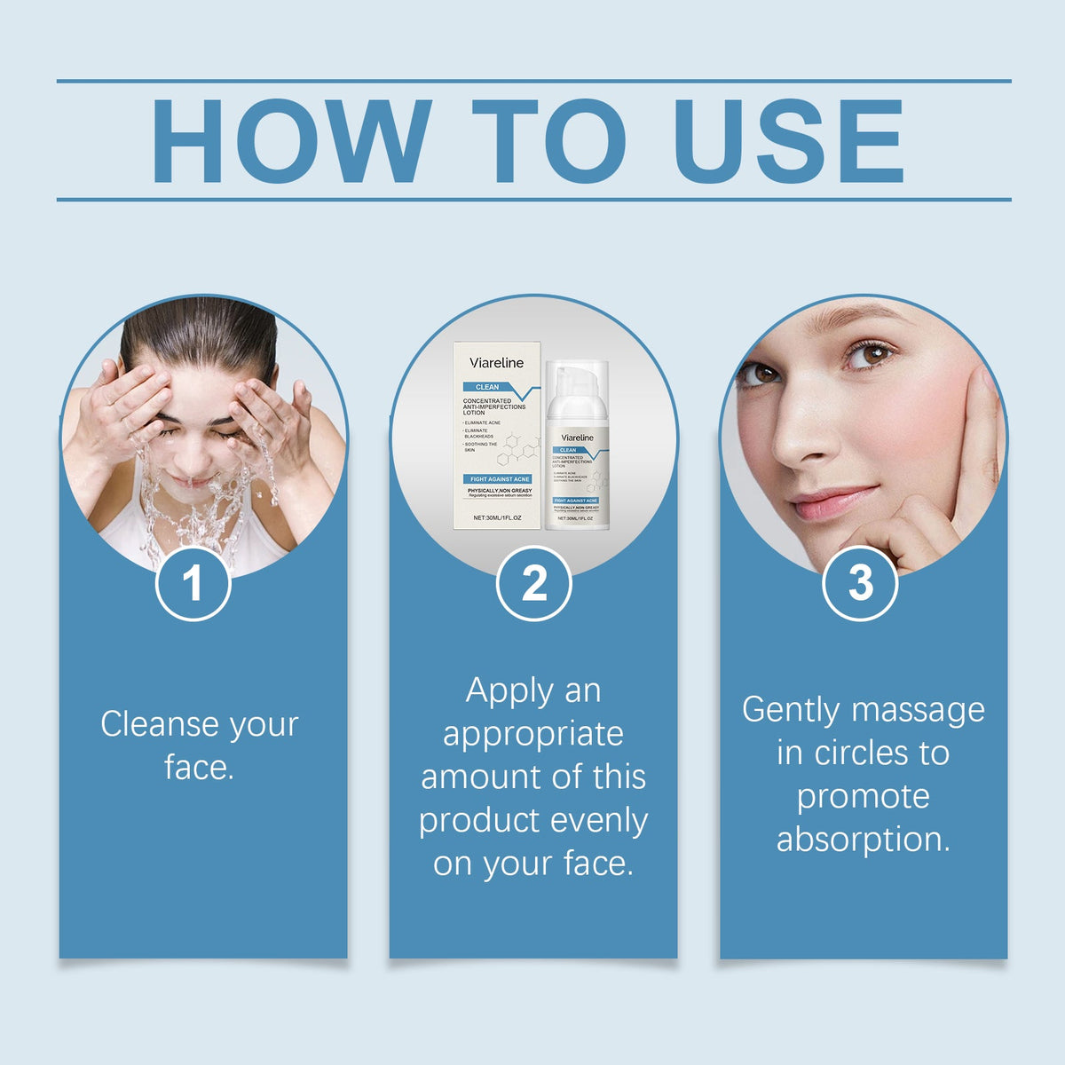 Soothing Anti-Acne Repair Lotion for Oily, Dry Skin