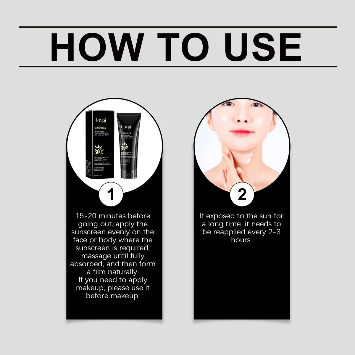 Hoygi SPF 30 Moisturizing Sunscreen No White Cast