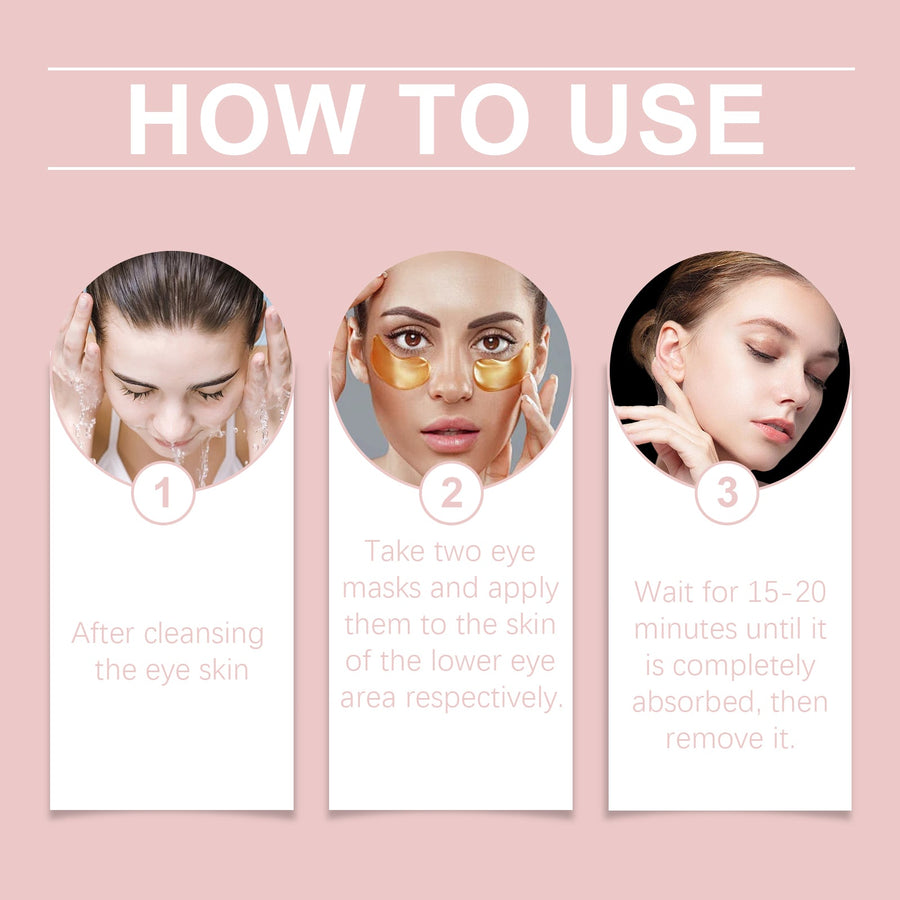 Hoygi Gold Eye Masks for Dark Circles & Puffiness