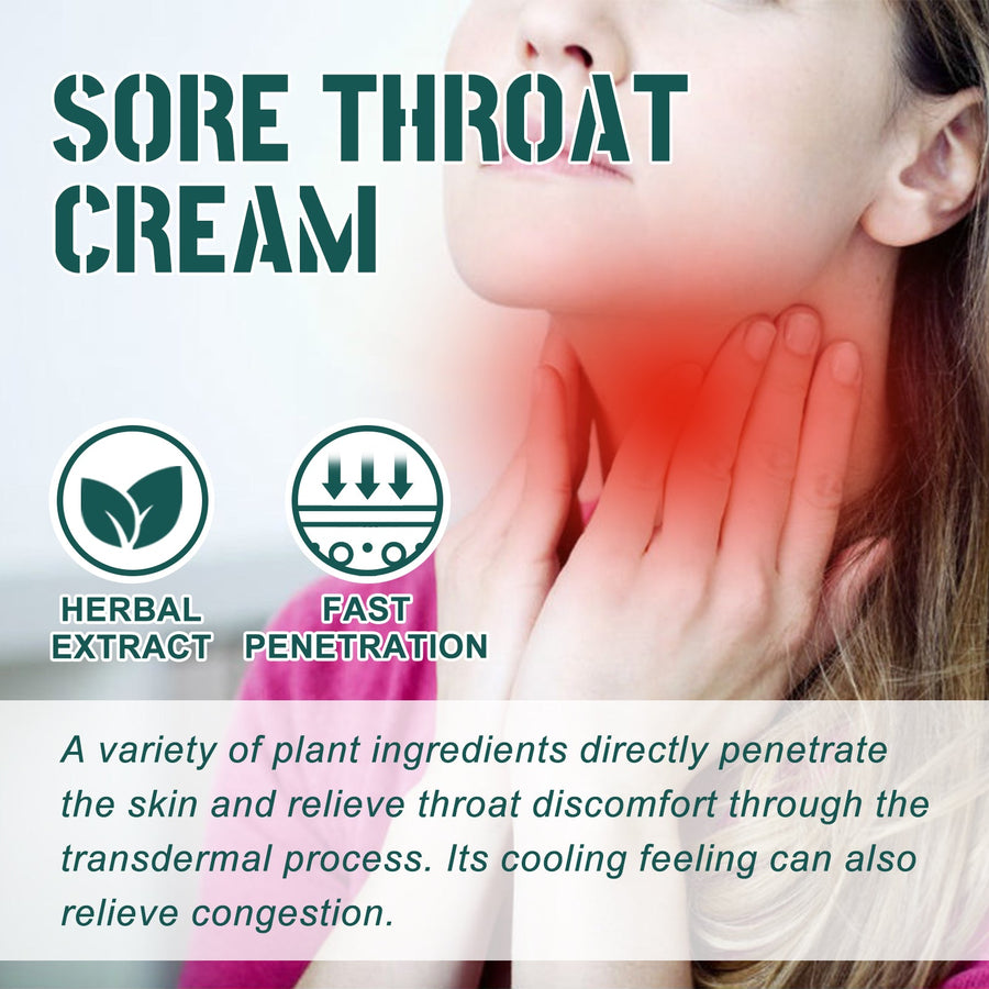 Sore Throat Cream - Natural Relief for Dry, Itchy Throat