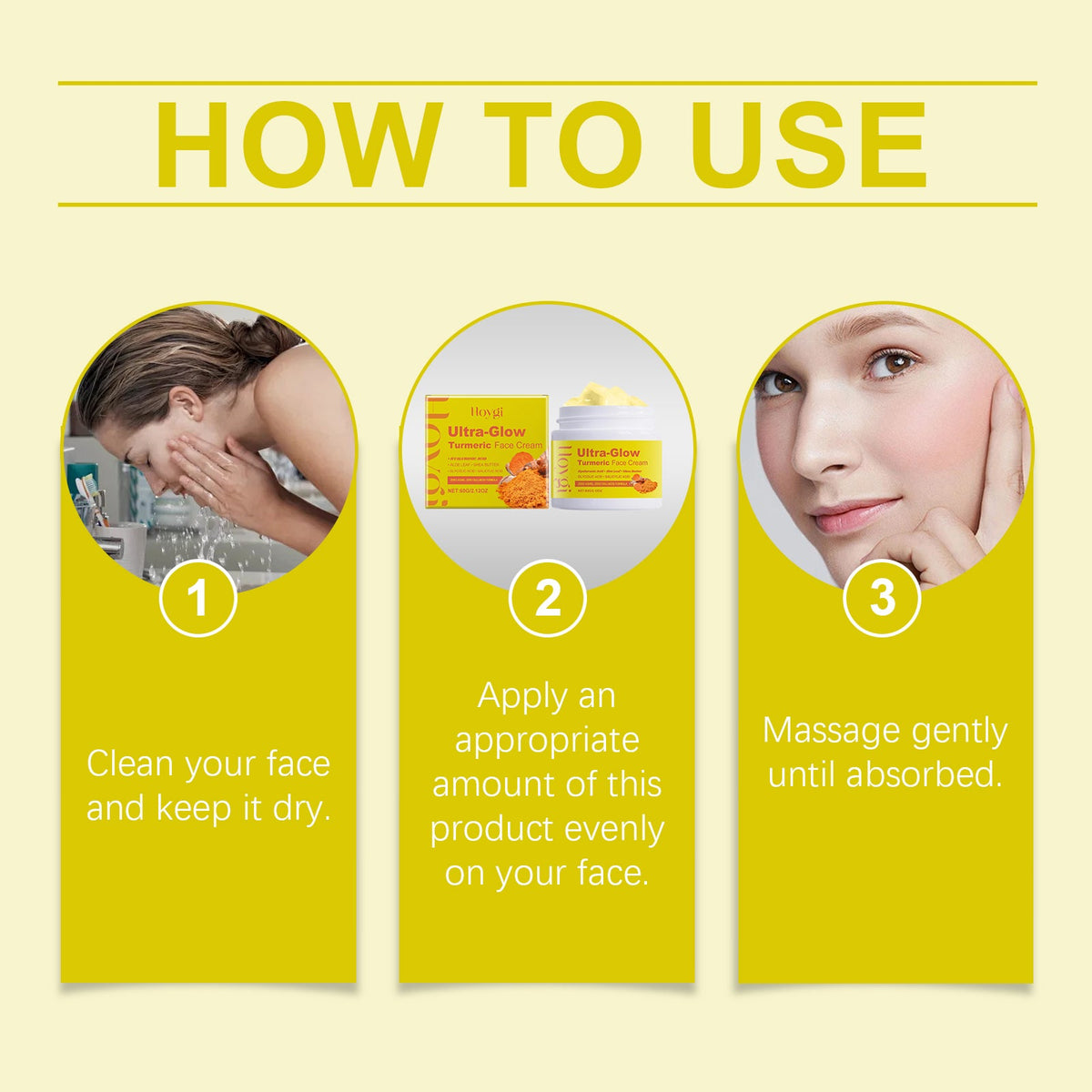 Turmeric Moisturizing Cream for Dry, Dull Skin Tone