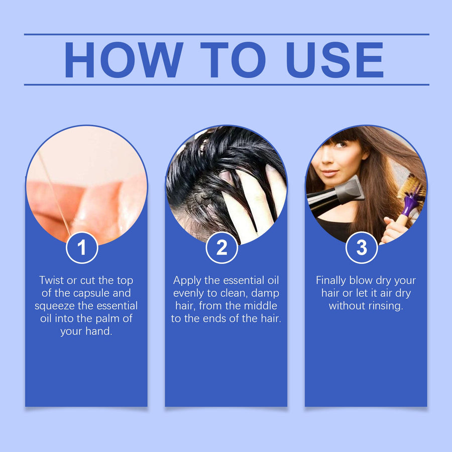 Vitamin Hair Serum Capsules for Smoother, Shinier Hair