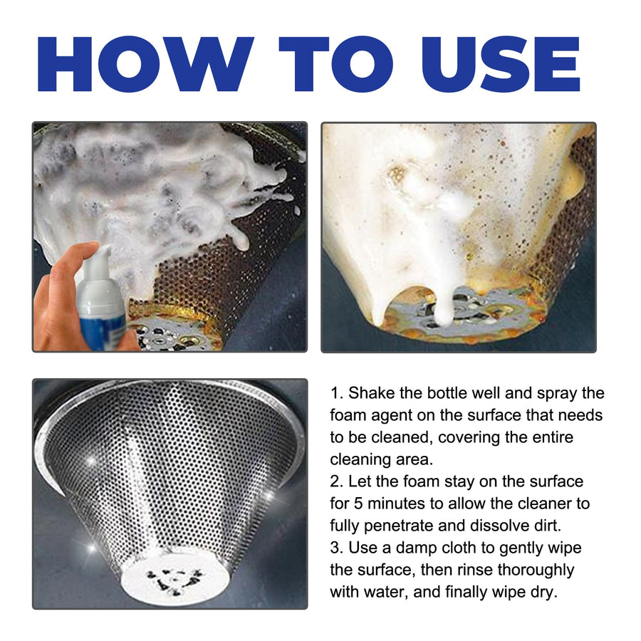Kitchen Cleaning Foam — Cuts Heavy Grease Fast