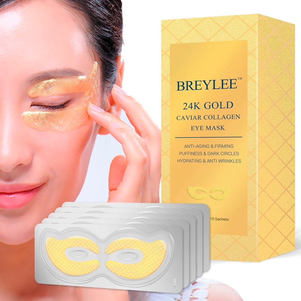 Gold Hydrogel Eye Patches for 15-Minute Eye Refresh