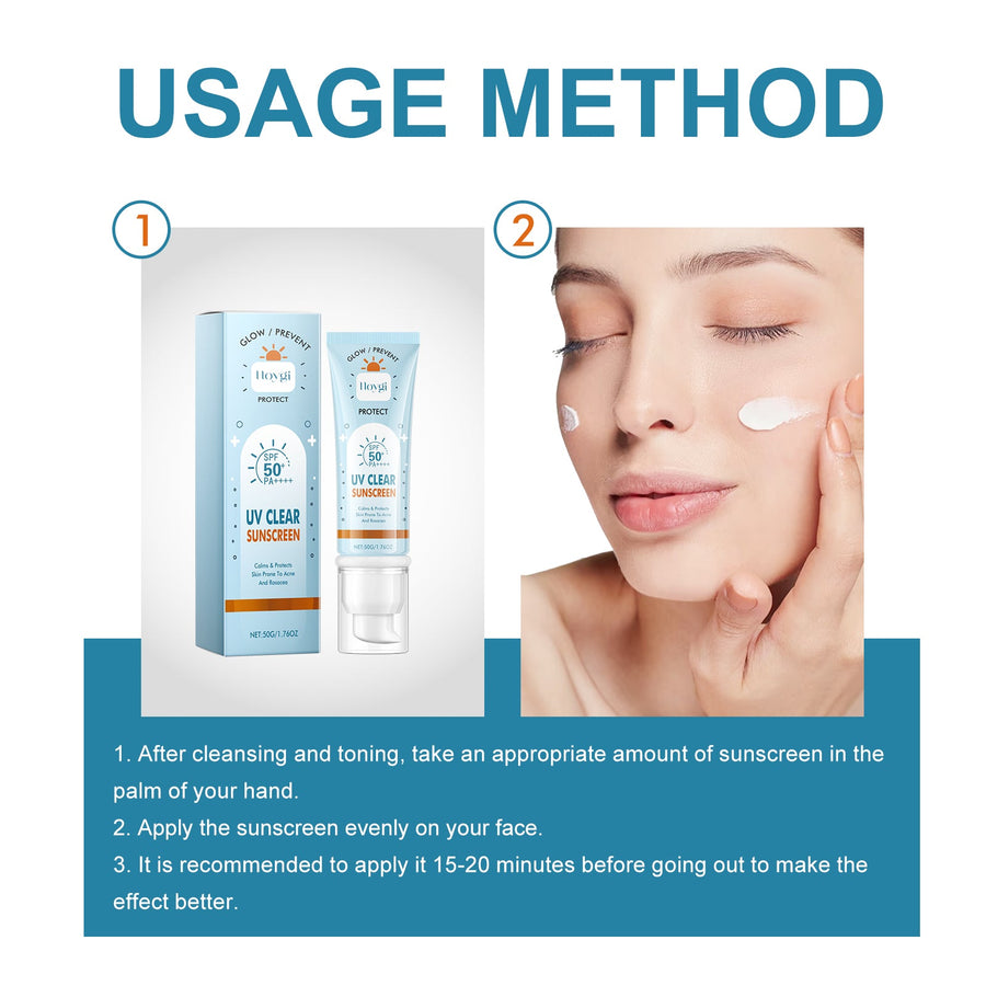 Hoygi UV Clear Sunscreen SPF 50+ for Acne-Prone Skin