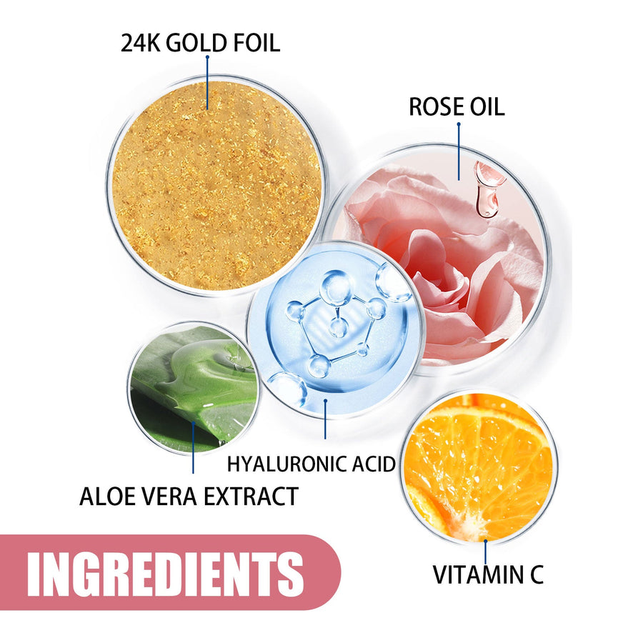 24K Gold Rose Face Serum for Firm, Bright Skin