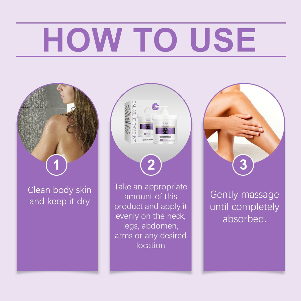 Hyaluronic Acid Body Cream for Sagging Skin Firmness