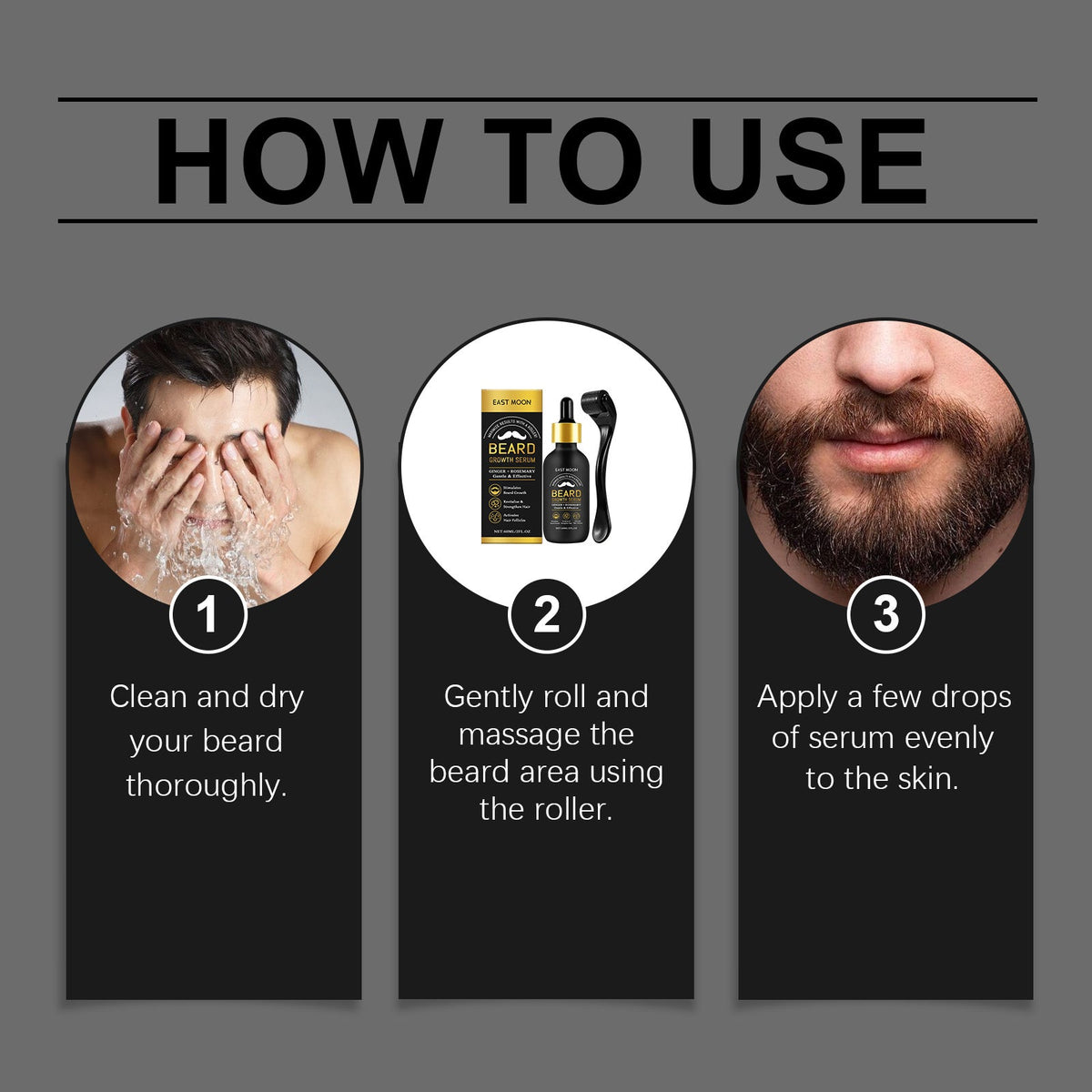 Beard Growth Serum & Derma Roller Kit – Fuller, Thicker Beards