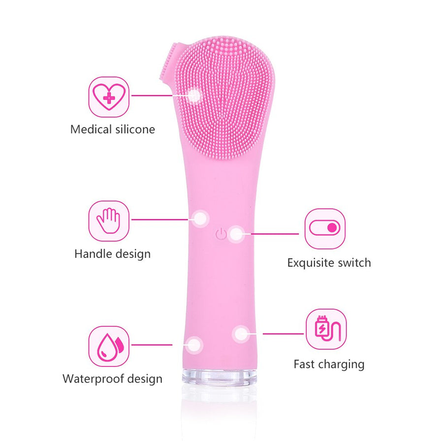 Ultrasonic Silicone Facial Cleansing Device for Oil Control