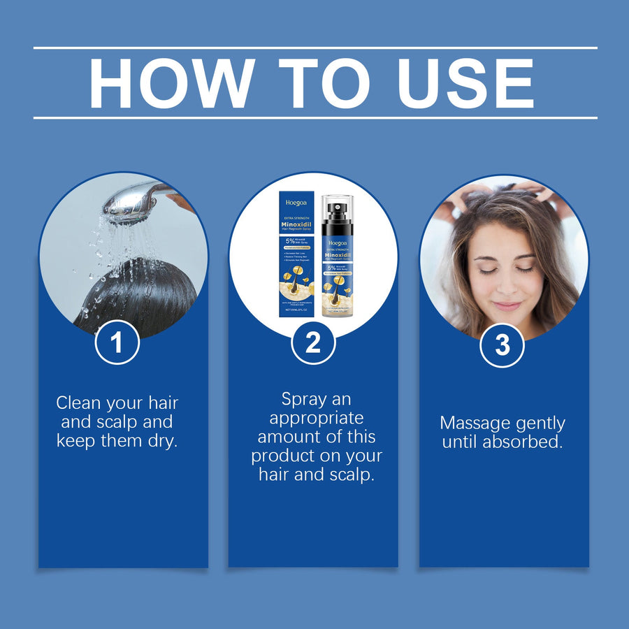 5% Minoxidil Hair Regrowth Spray for Thinning Hair