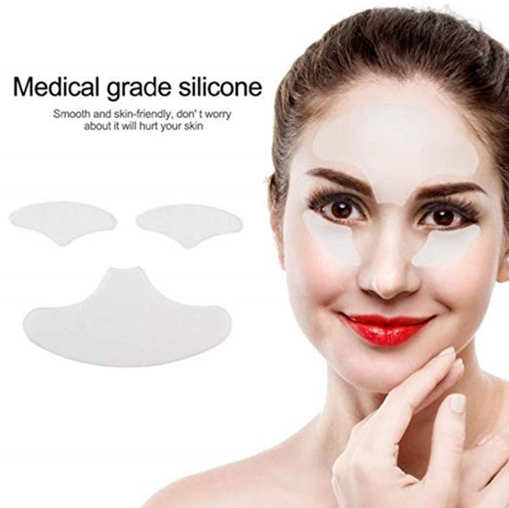 Reusable Silicone Wrinkle Patches for Visible Smoothing