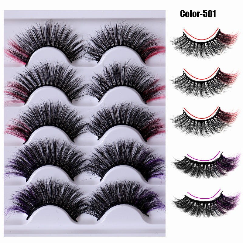 False Eyelashes for Dramatic Colorful 8D Eye Volume