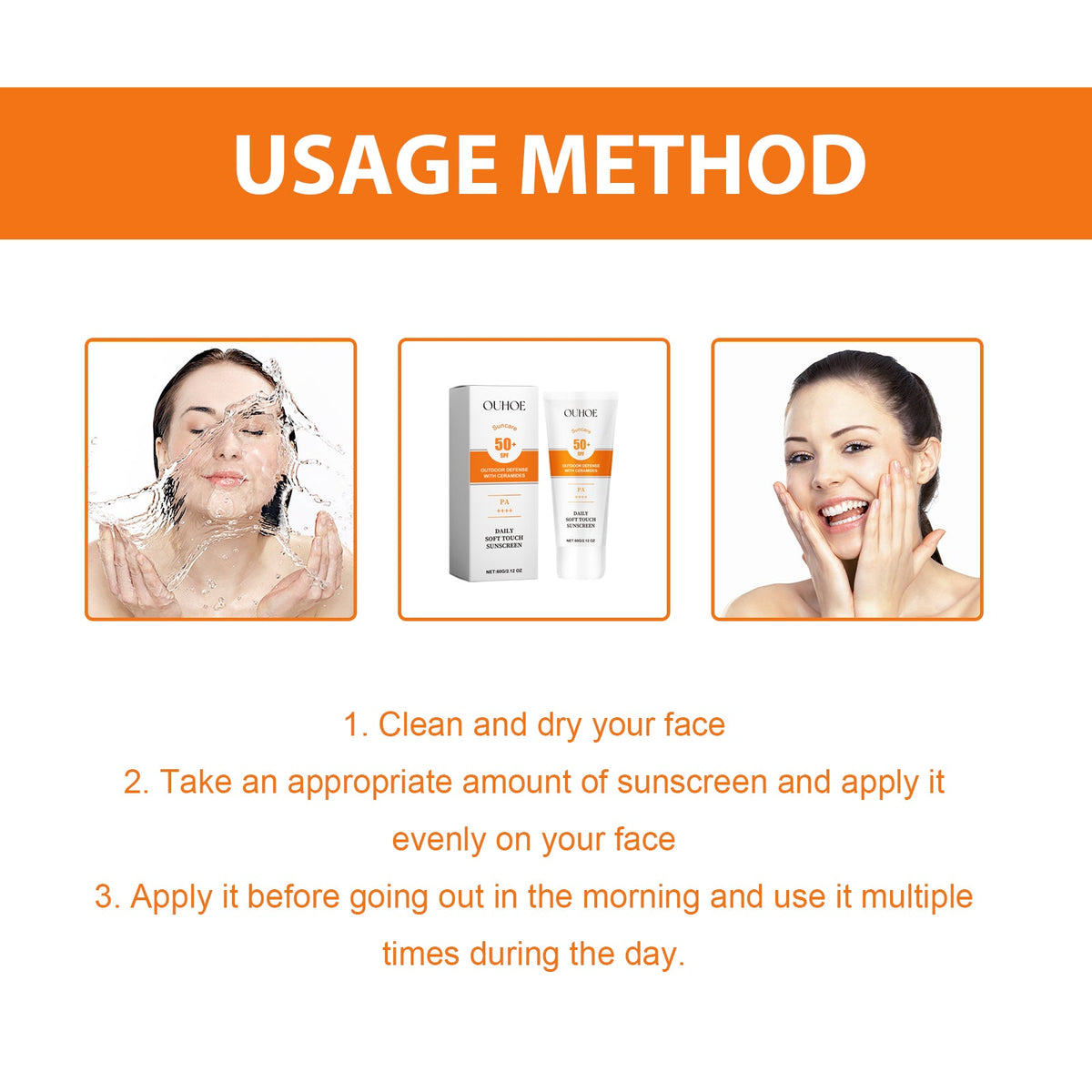 Daily Soft Touch Sunscreen SPF 50+ Non-Sticky Cream
