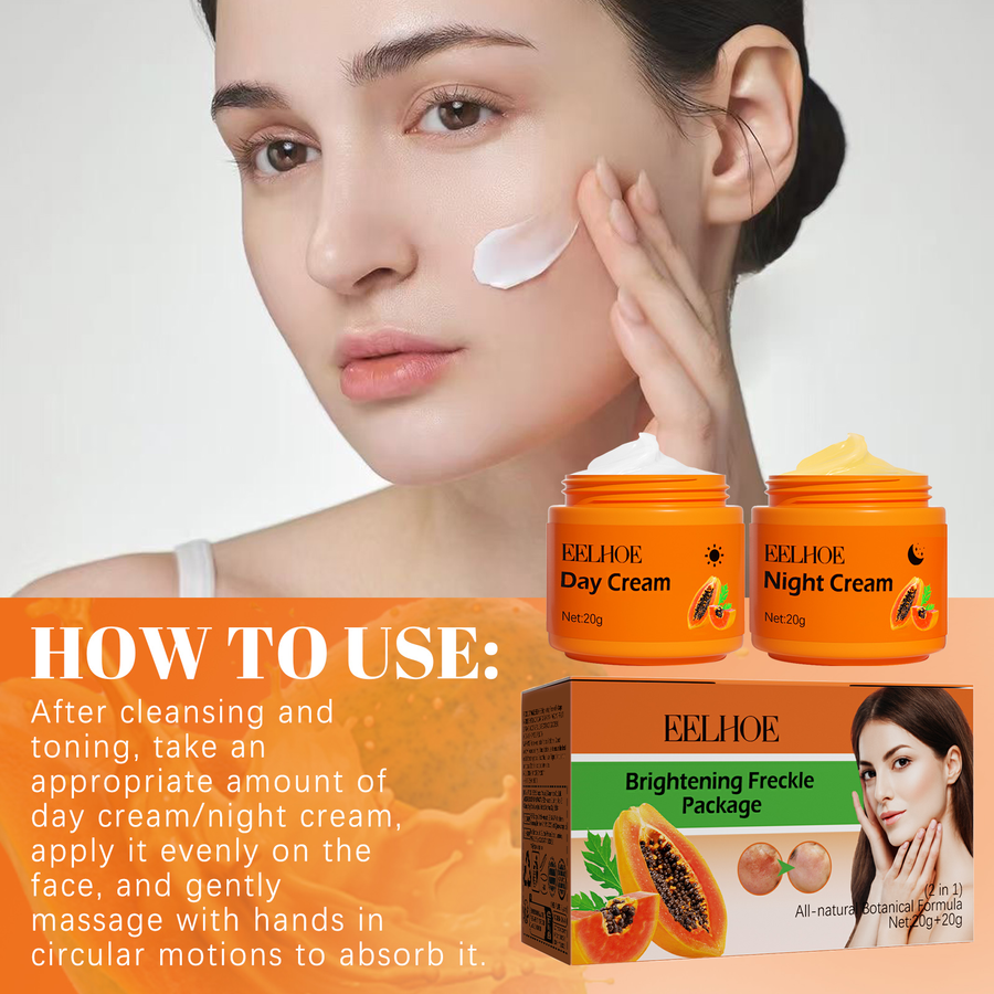Papaya Day Night Cream Set for Dark Spots & Tone