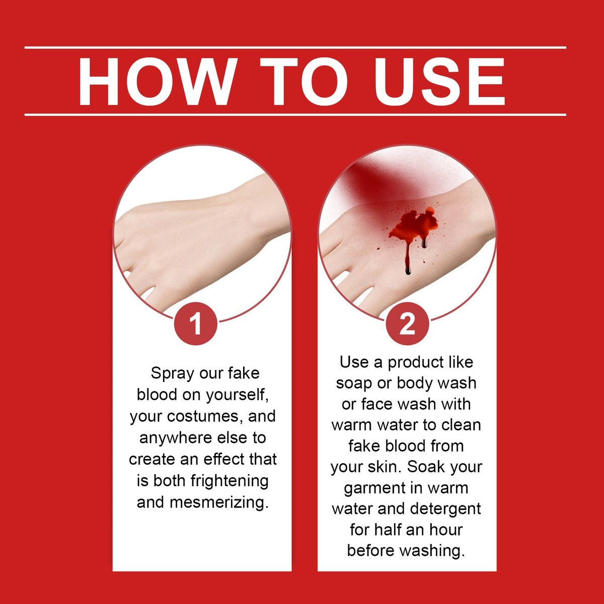 Fake Blood Spray — Realistic Dripping Blood for Halloween