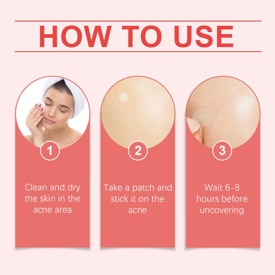 Invisible Hydrocolloid Acne Patches - 36 Ct, 3 Sizes