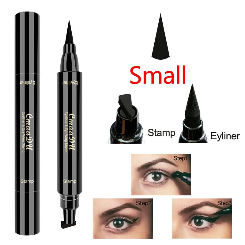 2-in-1 Stamp Eyeliner Pen for Sharp, Symmetrical Wings