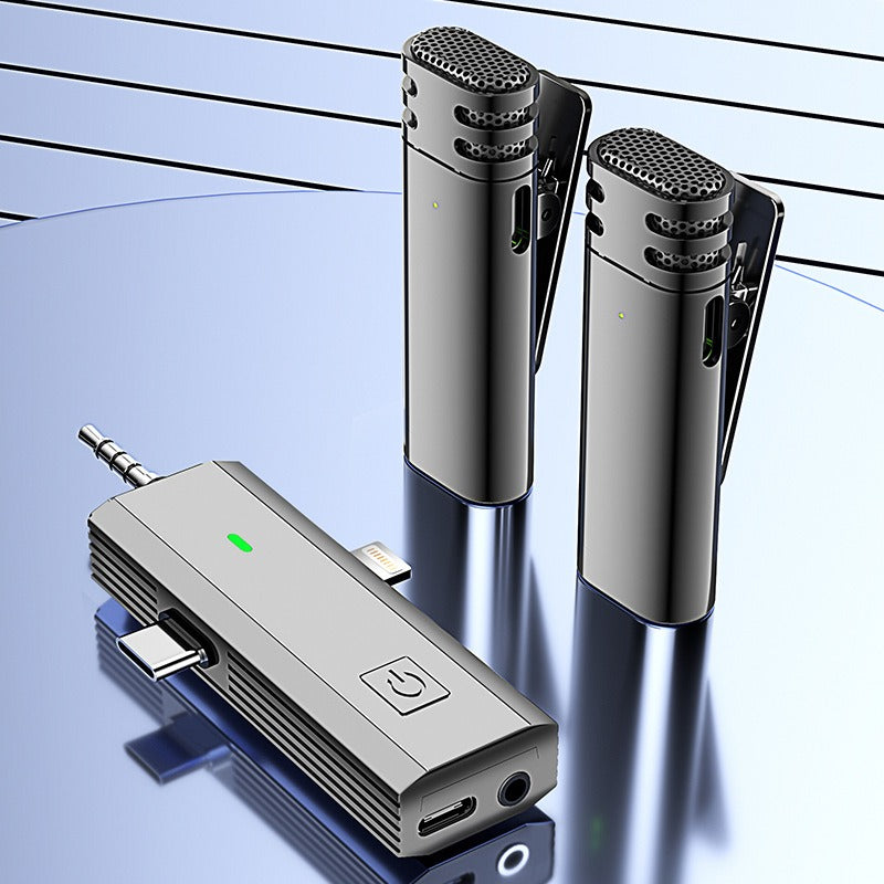 Lavalier Mic — Dual Wireless AI Noise Reduction for Creators