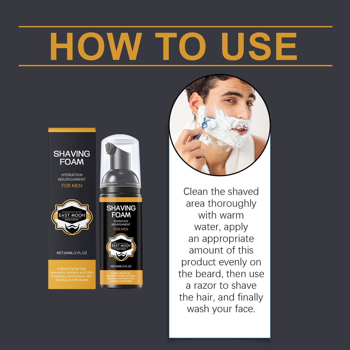 Shaving Foam — Hydrates, Softens, & Soothes Skin