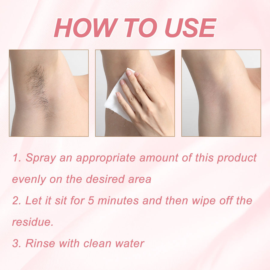Hair Removal Spray for Underarms & Legs, No Razor Burn