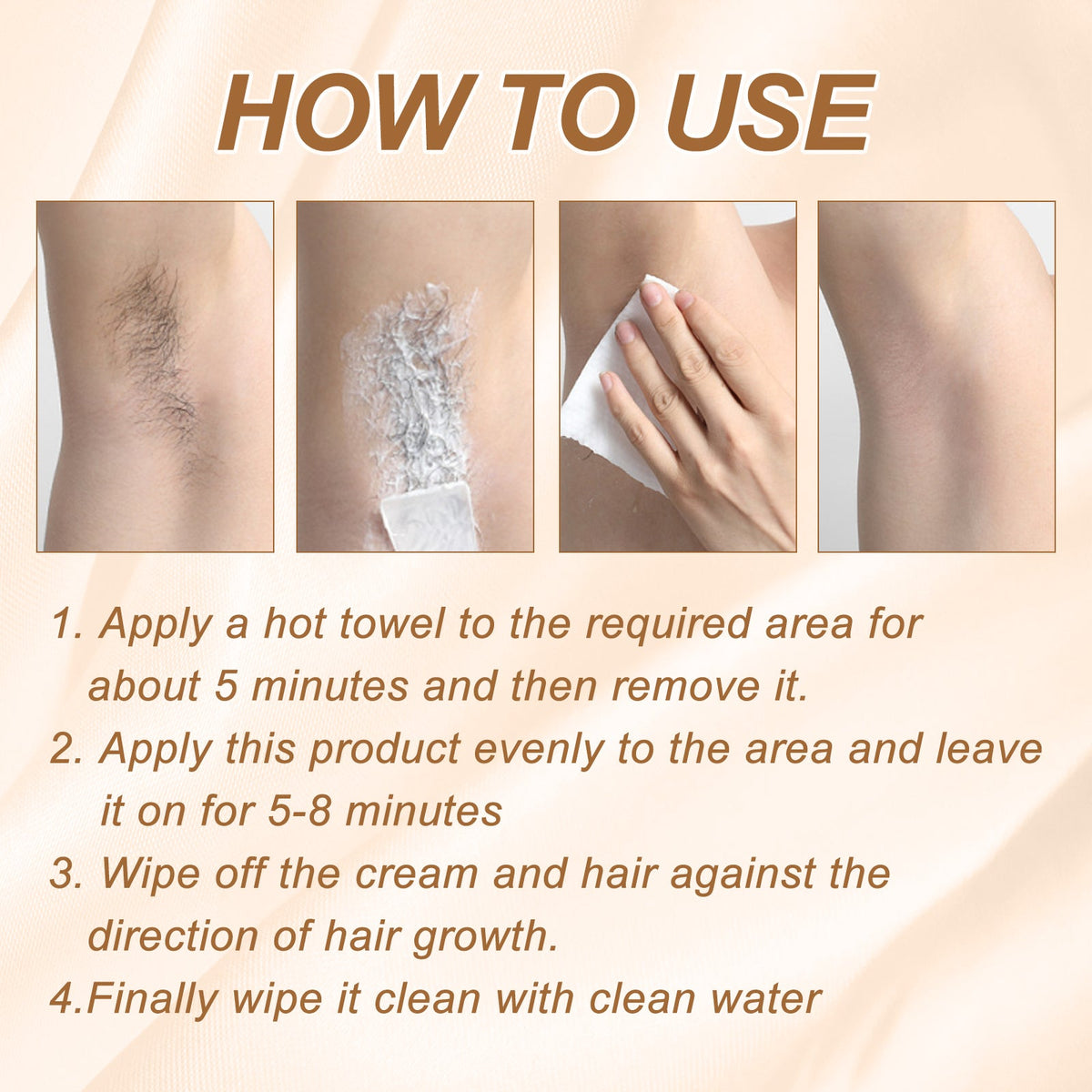 Coconut Hair Removal Cream for Sensitive Skin, Full Body