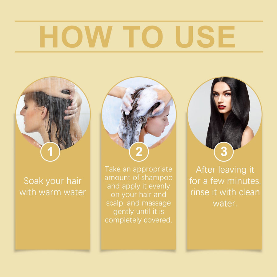 Dark Hair Shampoo for Gray Roots and Dry, Frizzy Hair