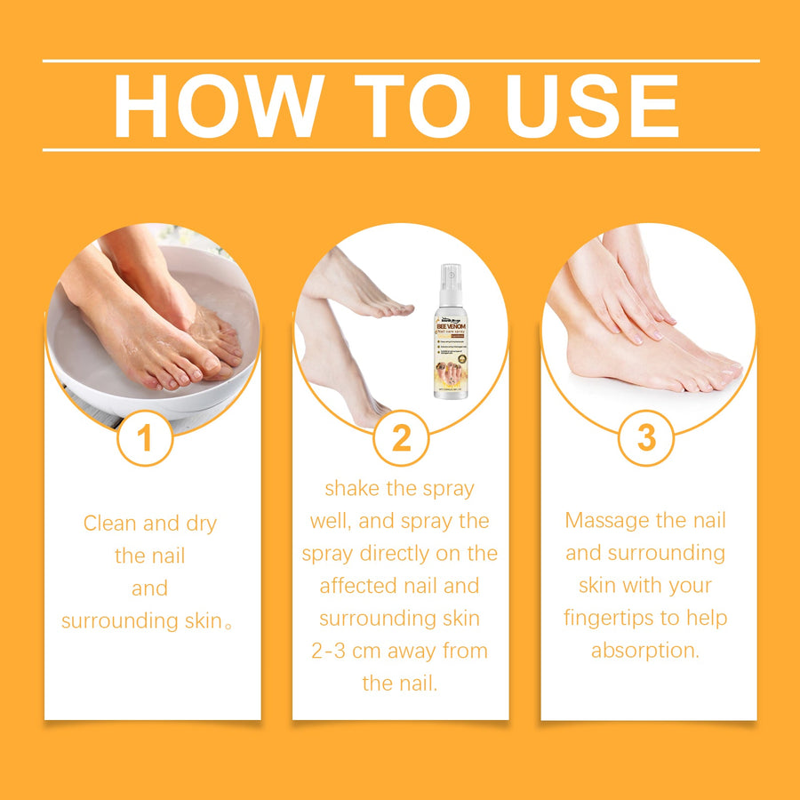 Bee Venom Nail Spray for Fungal Nail Damage Relief
