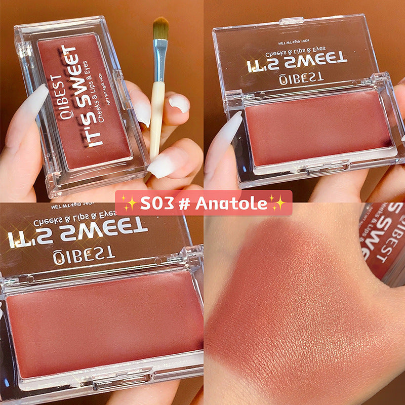 3-In-1 Cream Makeup Compact for Cheeks, Lips & Eyes