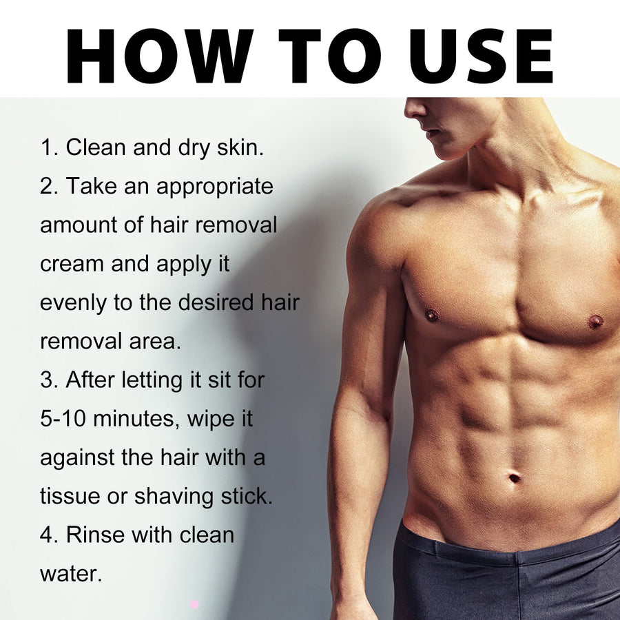 Men's Hair Removal Cream - Painless Smooth Skin Fast