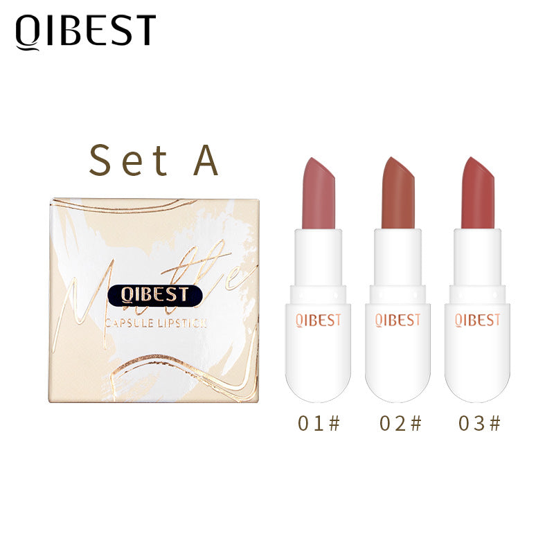 Mini Capsule Lipstick Set – Portable Velvet Matte Color