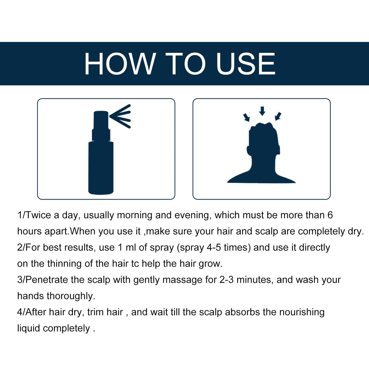 Men's Hair Growth Spray for Thinning Hair Support