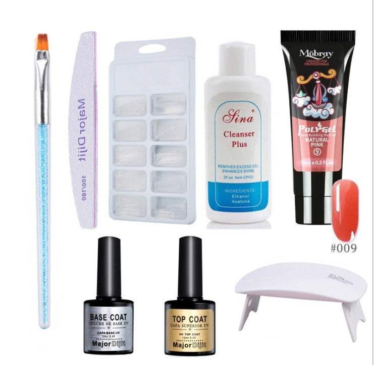 Poly Gel Nail Extension Kit for Glossy Home Manicures