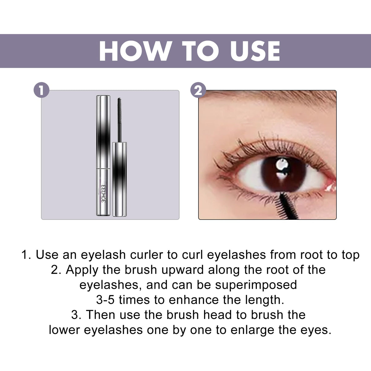 Fiber Mascara for Longer, Fuller, Curled, Defined Lashes